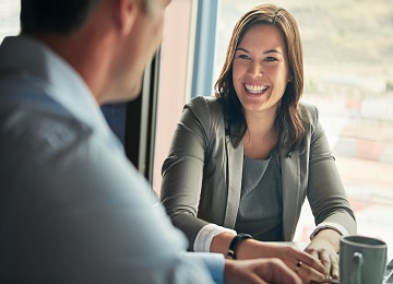 One on One meeting with a handshake